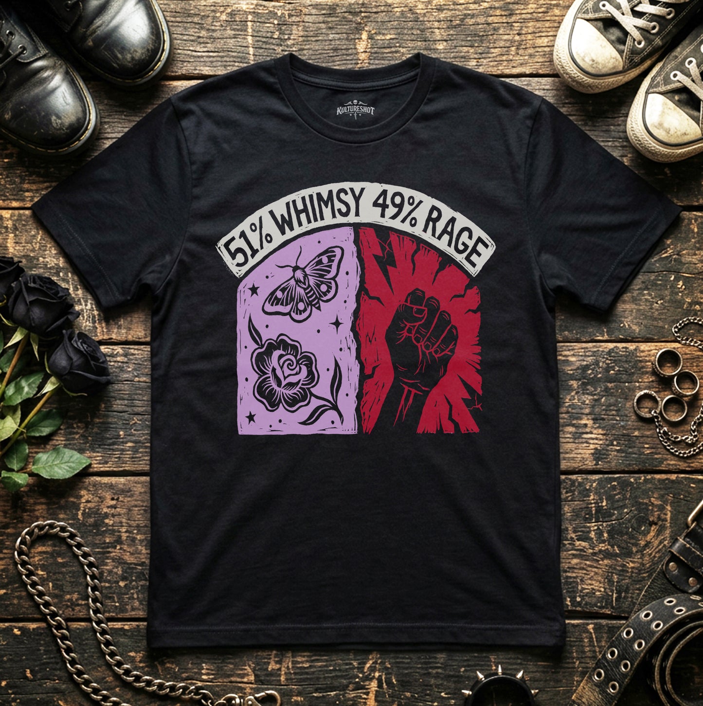 51% Whimsy 49% Rage