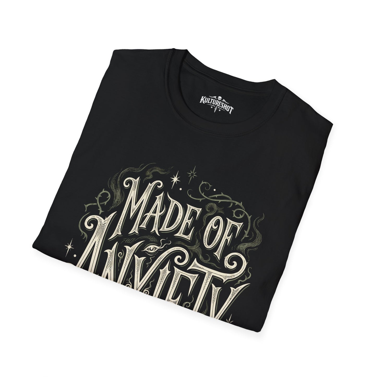 Black t-shirt with kultureshot logo