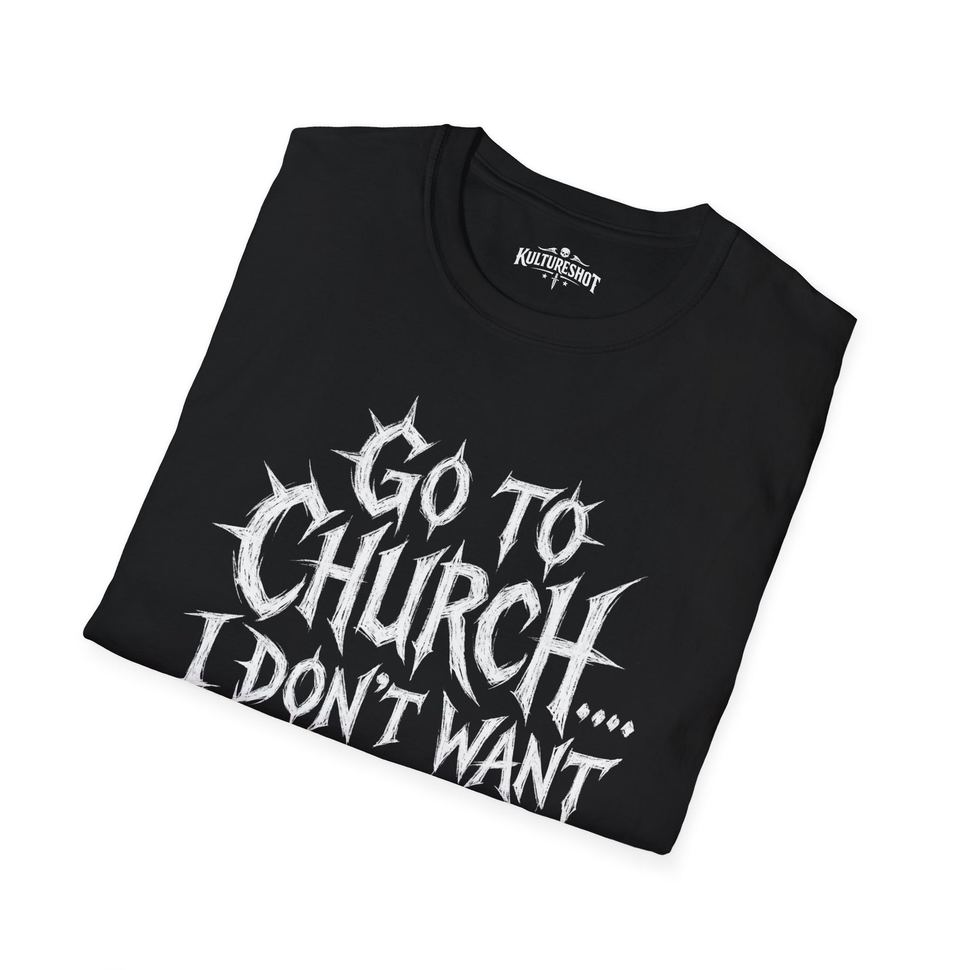 Black t-shirt with kultureshot branding